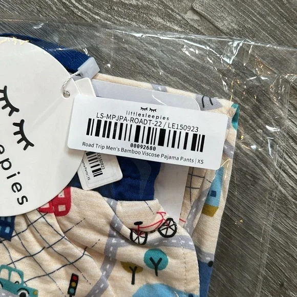 New in bag NWT mens little sleepies Road Trip lounge pajama pants XS extra small - Picture 3 of 4